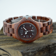 Reloj de madera de encargo de la venta caliente de la insignia