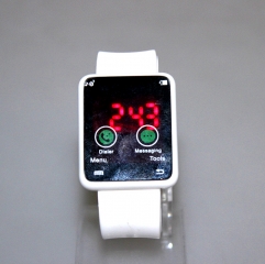 Reloj de silicona reloj inteligente con más funciones reloj de color blanco reloj