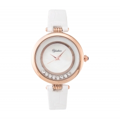 Hermoso diamante de lujo de negocios impermeable reloj de cuarzo para señora