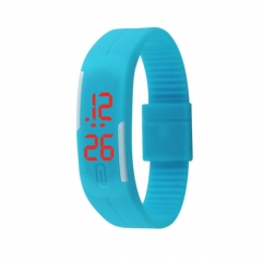 brazalete de pulsera elegante color de la correa de ajuste de pantalla digital material de silicio