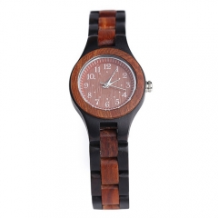 De alta calidad personalizada de negocios de madera reloj de pulsera de cuarzo