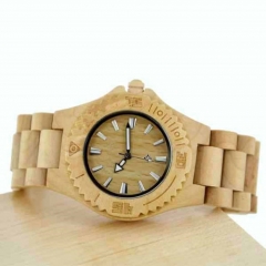 Mejor venta analógica de alto grado caballeros relojes de cuarzo de madera
