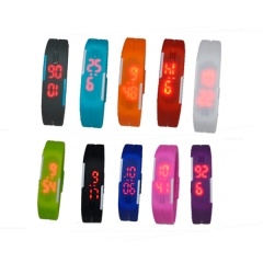 Reloj LED en diferentes colores reloj de silicona material de alta calidad