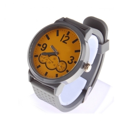 reloj de la correa del silicón del reloj de la caja de la aleación reloj grande de la venta de la alta calidad de la cara del reloj del reloj de la co