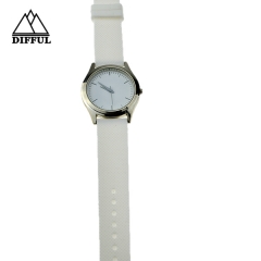 correa blanca del color del reloj de la correa del silicón del reloj del caso de la aleación con el reloj caliente de la venta de la alta calidad